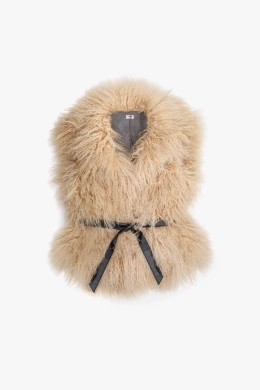 Gilet en peau lainée bouclée