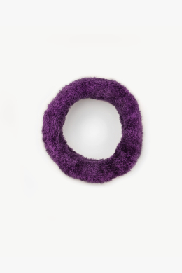 Fluffy Violet Silk Headband