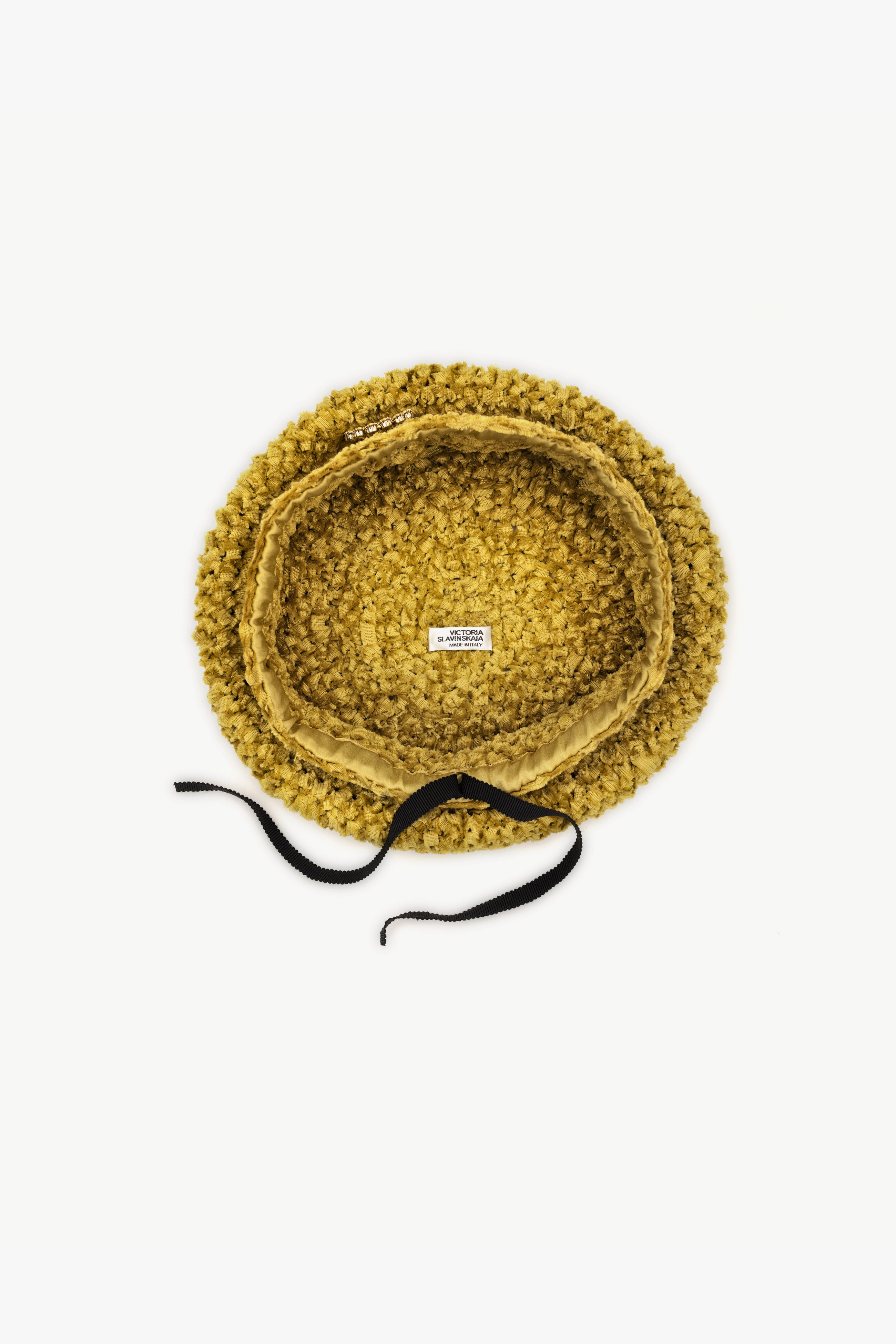 Golden Silk Openwork Beret