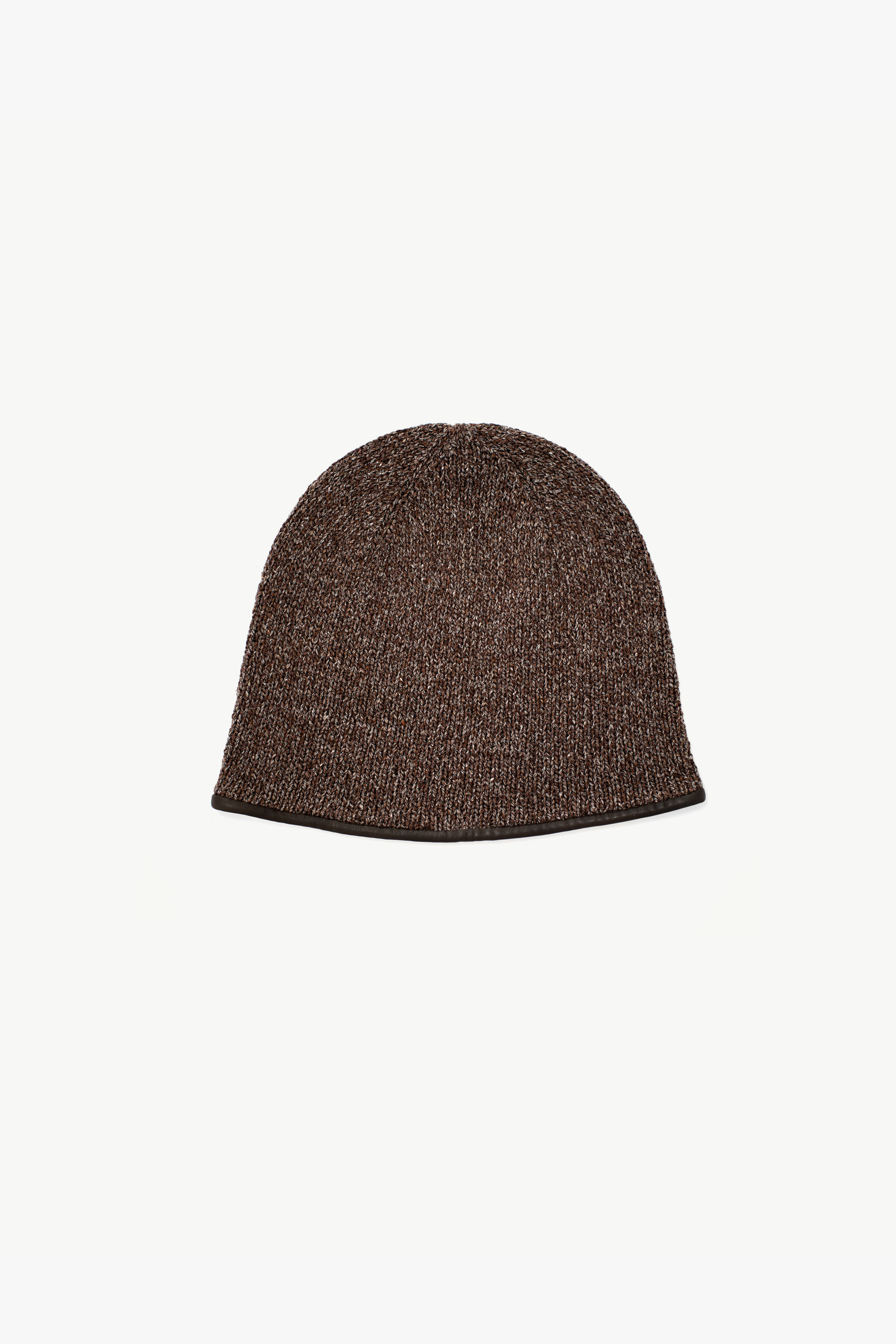 Exclusive Japanese Silk Beanie with Soft Leather Border