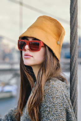 Foxy Cashmere Bucket Hat