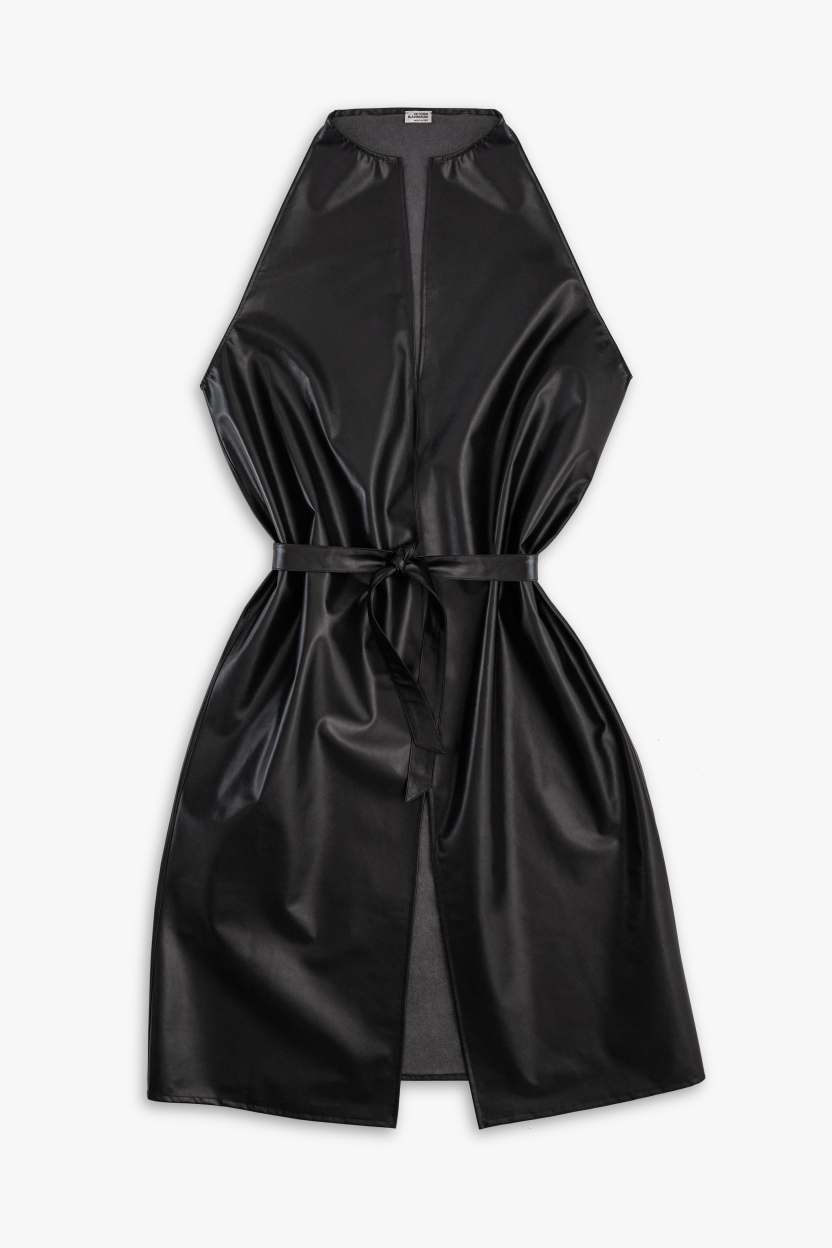 Leder-Neckneckkleid