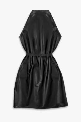 Leder-Neckneckkleid