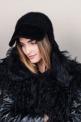 Shearling Cashmere Aviator Hat