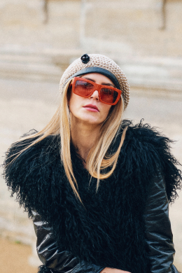 JAPANESE SILK OPENWORK BERET