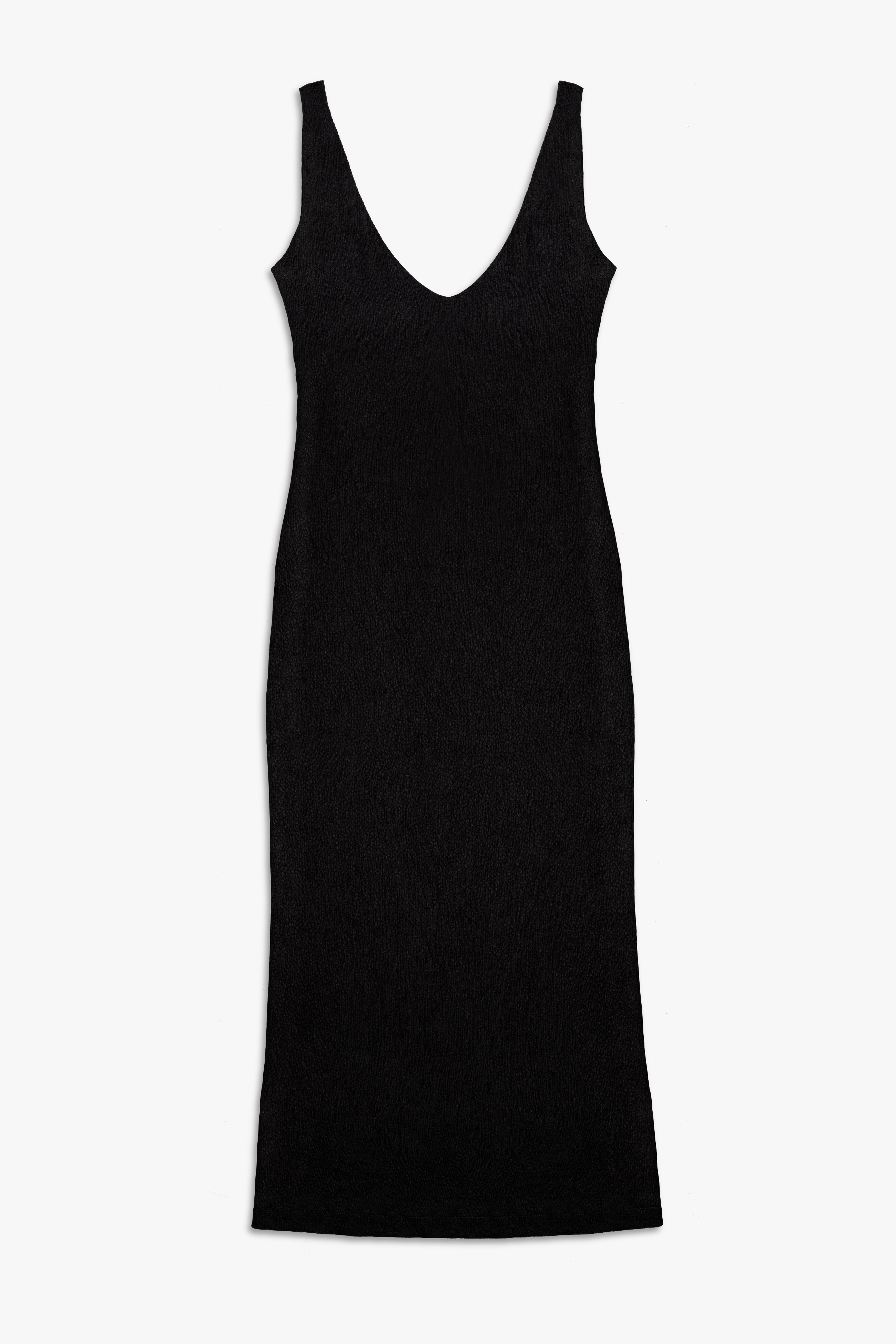 Long V-Neck Dress with Open Back