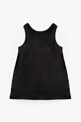 Seiden-Pufferkleid mit offenem Rücken