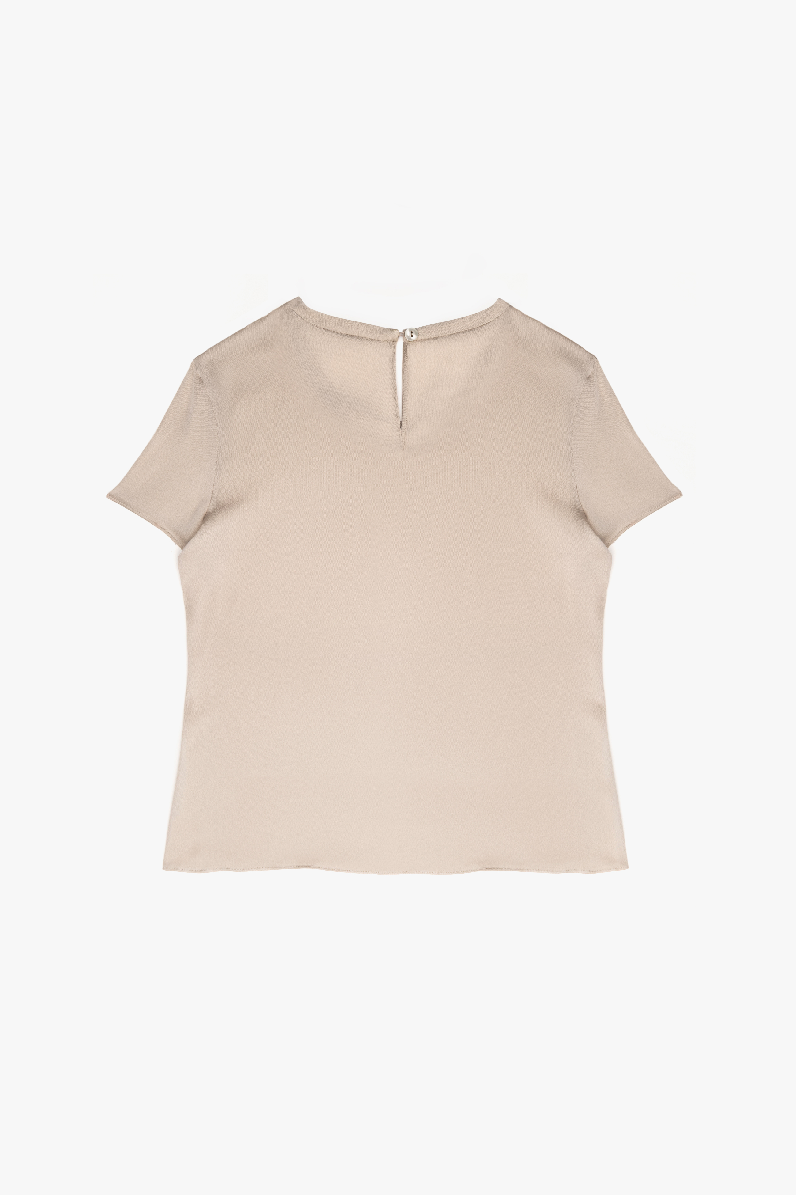 Seiden-T-Shirt mit Rundhalsausschnitt